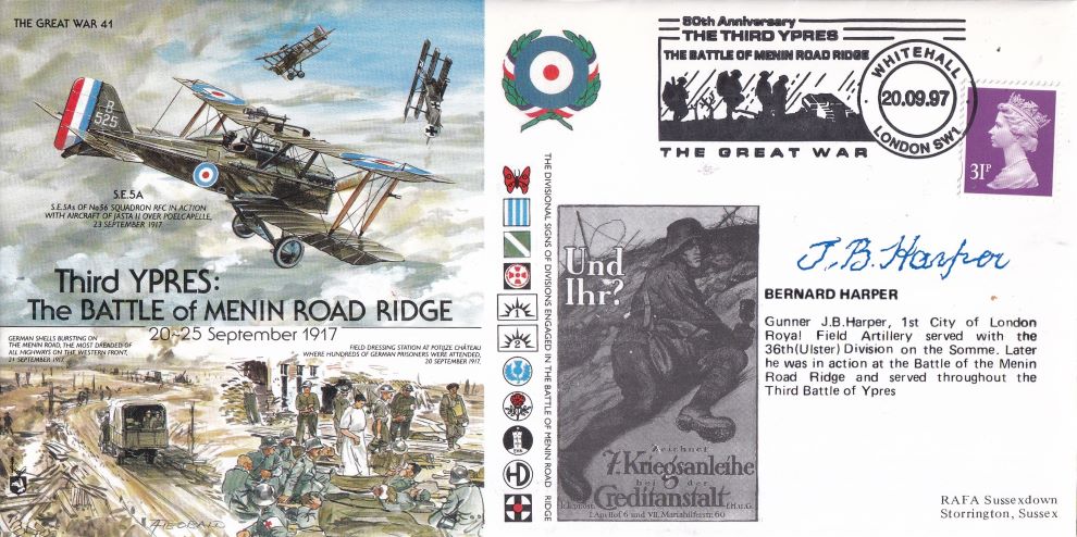 THE GREAT WAR #41 1997 - THIRD YPRES: BATTLE OF MENIN ROAD RIDGE -  Signed copy