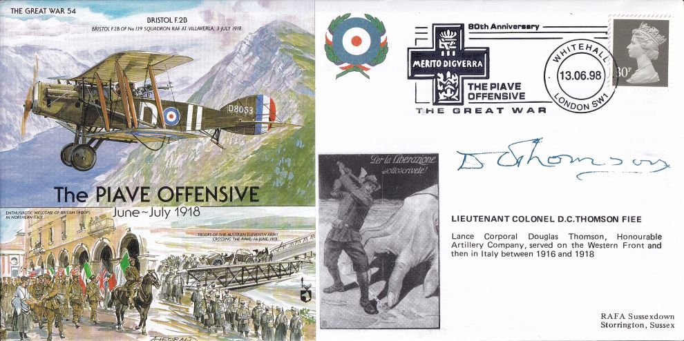 THE GREAT WAR #54 1998 - THE PIAVE OFFENSIVE' - Signed copy