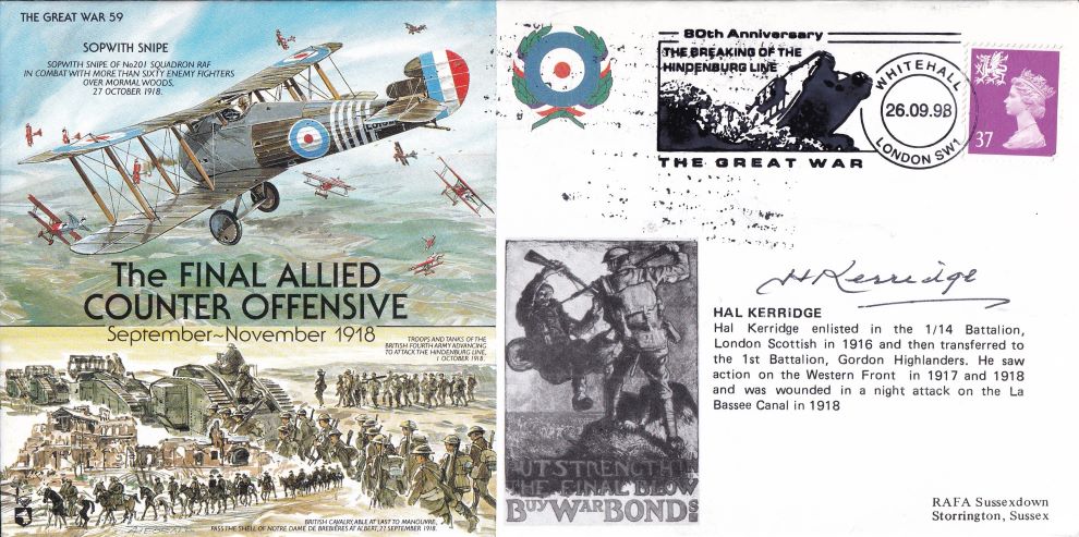 THE GREAT WAR #59 1998 - FINAL ALLIED COUNTER OFFENSIVE -  Signed copy