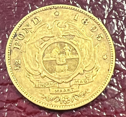 ZAR 1895  GOLD HALF POND