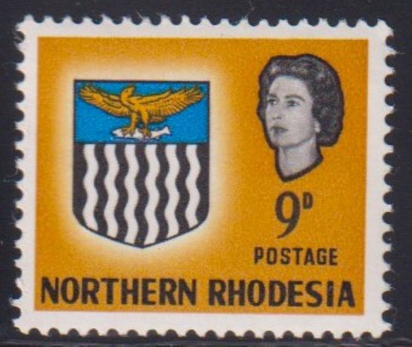 NORTHERN  RHODESIA 1963 9d "WHITE EAGLE & VALUE OMITTED UNMOUNTED MINT- SG81b- CV £600