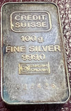 CREDIT SUISSE 100g FINE SILVER BAR