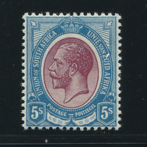 SA 1913 KGV KINGSHEAD 5/- SACC 14a - MNH