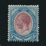 SA 1913 KGV KINGSHEAD 5/- SACC 14 - MNH