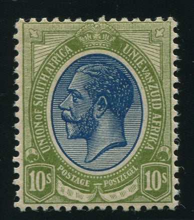 SA 1913 KGV 10/- KINGSHEAD- MINT - SACC 15