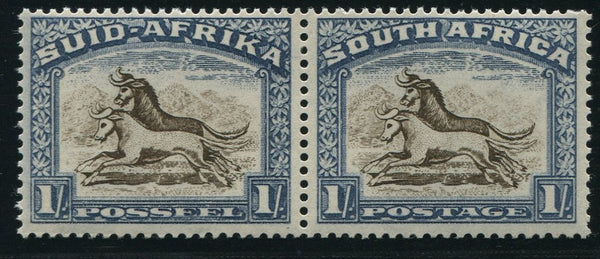 1939 1/-   BROWN & CHALKY BLUE  MNH- SACC 61