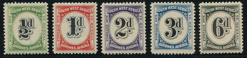 SWA 1931 POSTAGE DUES   MNH - SACC D46-50