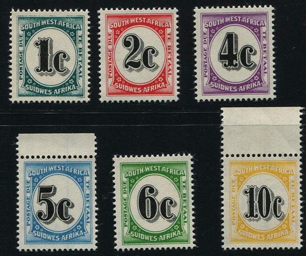 SWA 1961 POSTAGE DUES   MNH - SACC D56-61
