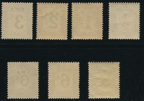 SWA 1927 POSTAGE DUES   MNH - SACC D33-38