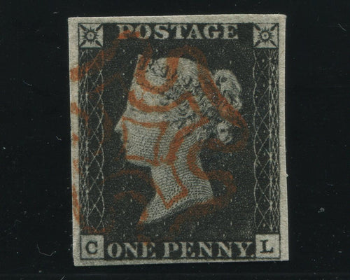 GREAT BRITAIN 1840  1d BLACK SUPERB USED SG 2