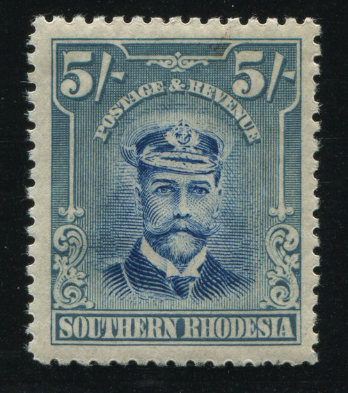 SOUTHERN RHODESIA 1924 5/- ADMIRAL FINE MINT - SG 14