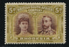 RHODESIA 1910 5d DOUBLE HEAD FINE MINT - SG 141a