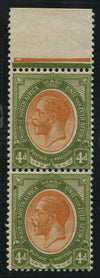 1913 KGV 4d KINGSHEAD INVERTED WATERMARK PAIR - SACC 9b