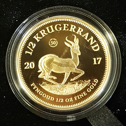 2017 50th ANNIVERSARY OF THE KRUGERRAND - 1/2 OUNCE PROOF COIN