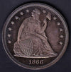 USA 1866 LIBERTY SEATED DOLLAR- GEM PROOF