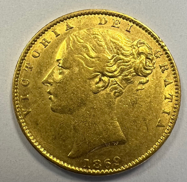 GREAT BRITAIN 1869  GOLD  SOVEREIGN - SUPERB