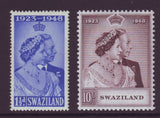 SWAZILAND 1948  KGV1 ROYAL SILVER WEDDING   SET OF 2 UNMOUNTED MINT
