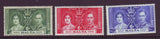 MALTA 1937 CORONATION  KGV1 SET OF 3 MINT