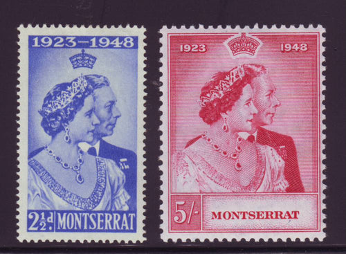 MONTSERRAT 1949  KGV1 ROYAL SILVER WEDDING   SET OF 2  MINT