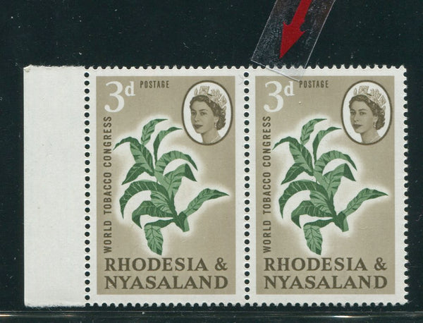 RHODESIA & NYASALAND 1963 TOBACCO CONGRESS 3d  "SERIF TO 3" VARIETY