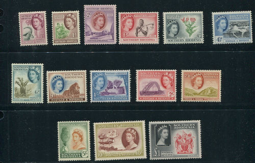 SOUTHERN RHODESIA 1953 DEFINITIVE SET UM