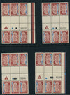 ISRAEL 1948 1ST NEW YEAR 30 PLATE BLOCKS  ALL VALUES WITH ALL PLATES-SUPERB MNH!