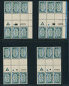 ISRAEL 1948 1ST NEW YEAR 30 PLATE BLOCKS  ALL VALUES WITH ALL PLATES-SUPERB MNH!