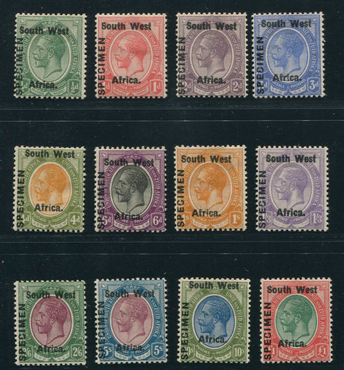 SWA 1923 TYPE 1 SPECIMEN SET OVERPRINTED MINT