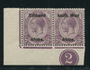 SWA 1923 TYPE 111 2d BOLD OVERPRINT LOWER CONTROL PAIR MNH