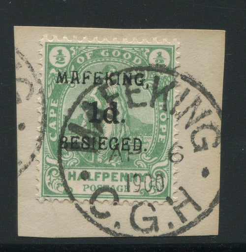 MAFEKING 1900 1d on 1/2d - FINE USED ON PIECE - SG1