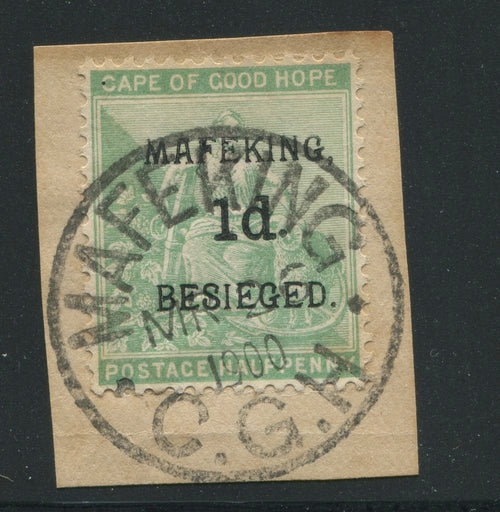 MAFEKING 1900 1d on 1/2d - FINE USED ON PIECE - SG1