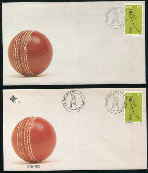 1976 CRICKET  FDC MISSING BLACK PRINTING