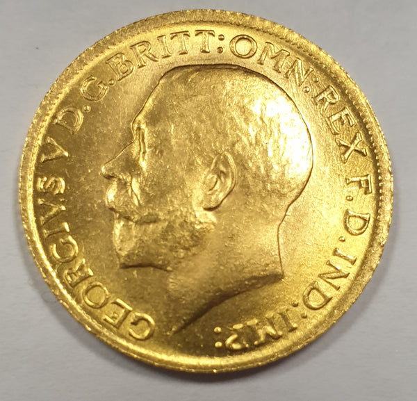 GREAT BRITAIN 1912 KING GEORGE V  GOLD SOVEREIGN