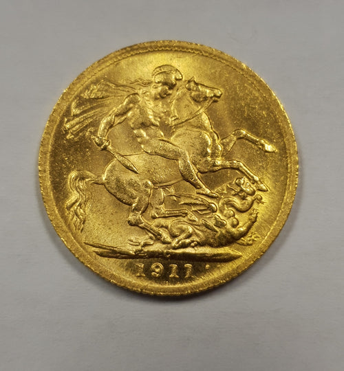 GREAT BRITAIN 1917 KING GEORGE V  GOLD SOVEREIGN