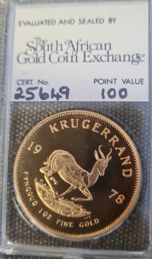 RSA 1978   PROOF ONE OUNCE KRUGERRAND