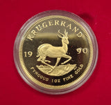 RSA 1990 PROOF ONE OUNCE KRUGERRAND IN BOX