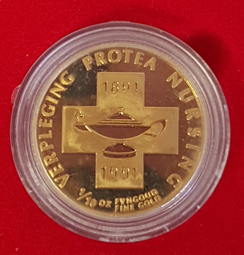 1991 PROTEA NURSING  ONE TENTH GOLD PROOF