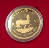 RSA 1992  PROOF ONE OUNCE KRUGERRAND IN BOX