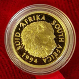 RSA 1994 ONE TENTH GOLD  OUNCE PROOF LION NATURA