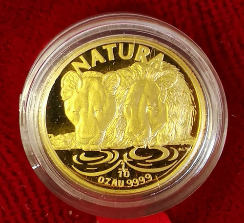 RSA 1994 ONE TENTH GOLD  OUNCE PROOF LION NATURA