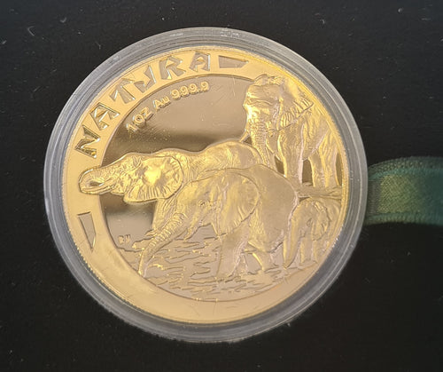 RSA 1996 NATURA ELEPHANT "MANDLEVE" LAUNCH  ONE OUNCE GOLD