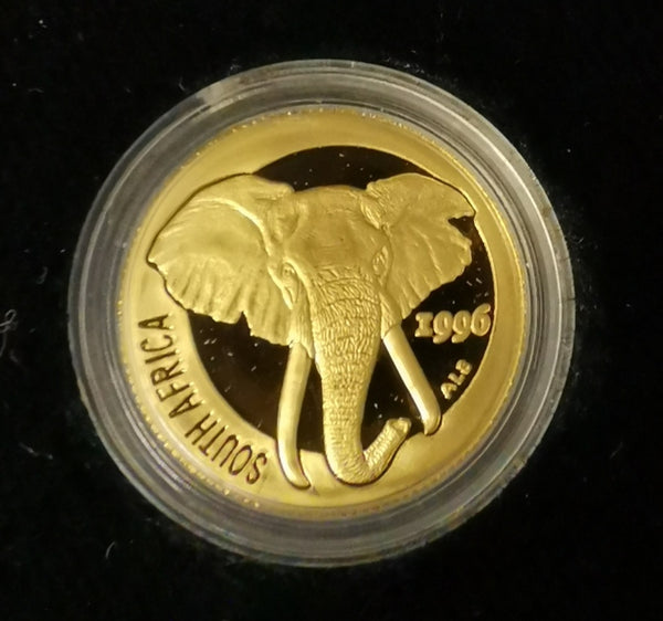 RSA 1996 ELEPHANT NATURA ONE TENTH PROOF GOLD