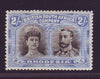 RHODESIA 1910 2/- DOUBLE HEAD FINE UNMOUNTED MINT