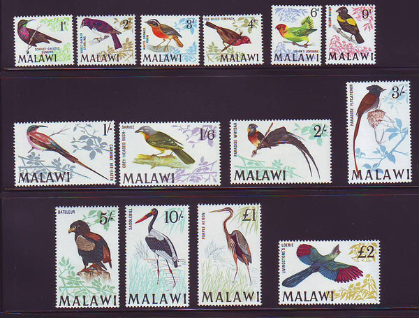 MALAWI 1968 BIRD SET UM