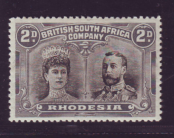 RHODESIA 1910 2d DOUBLE HEAD FINE UNMOUNTED MINT