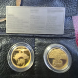 RSA 2002 ROBBEN ISLAND R2  ONE QUARTER OUNCE GOLD & GOLD FREEDOM MEDAL