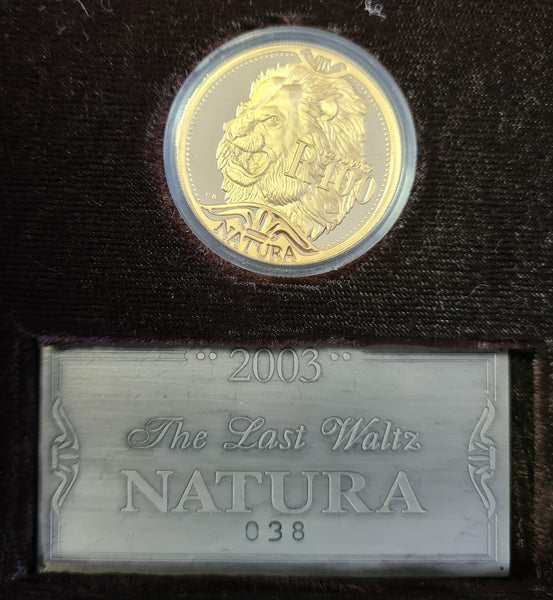 RSA 2003 NATURA LION "THE LAST WALTZ" LAUNCH ONE OUNCE GOLD