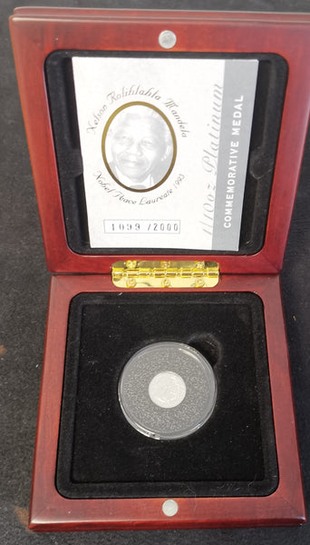 MINT OF NORWAY  ONE TENTH OUNCE PROOF MANDELA  PLATINUM