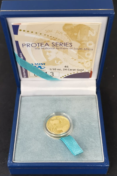 2009 PROTEA ONE TENTH OUNCE GOLD - NATIONAL ANTHEM