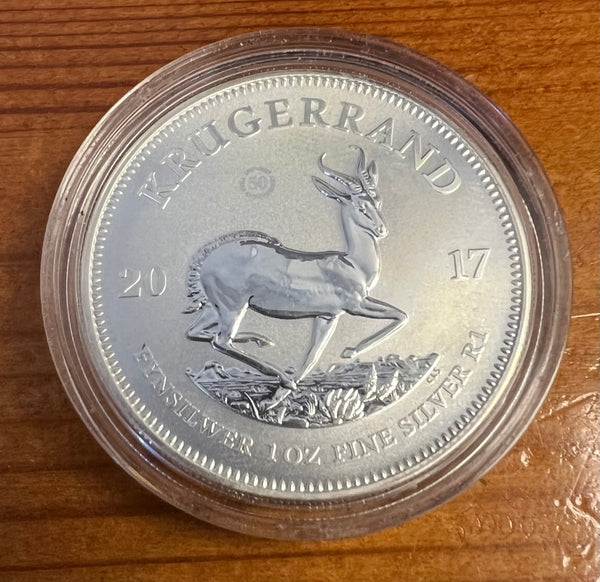2017  ONE  OUNCE SILVER KRUGERRAND 50th ANNIVERSARY